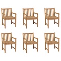 vidaXL Gartenstühle 6 Stk. Massivholz Teak