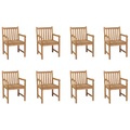 vidaXL Gartenstühle 8 Stk. Massivholz Teak
