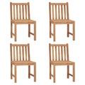 vidaXL Gartenstühle 4 Stk. Massivholz Teak
