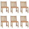 vidaXL Gartenstühle 6 Stk. Massivholz Teak