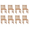 vidaXL Gartenstühle 8 Stk. Massivholz Teak