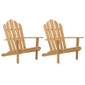 vidaXL, vidaXL Adirondack-Stühle 2 Stk. Massivholz Teak