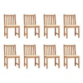 vidaXL Gartenstühle 8 Stk. mit Kissen Massivholz Teak