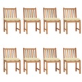 vidaXL Gartenstühle 8 Stk. mit Kissen Massivholz Teak