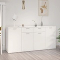 vidaXL Sideboard Hochglanz-Weiß 160x36x75 cm Spanplatte