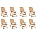 vidaXL Klappbare Gartenstühle 8 Stk. Massivholz Akazie