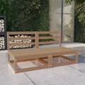 vidaXL 2-Sitzer-Gartensofa Honigbraun Massivholz Kiefer