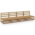 vidaXL 4-Sitzer-Gartensofa Honigbraun Massivholz Kiefer