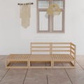 vidaXL 3-tlg. Garten-Lounge-Set Kiefer Massivholz