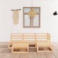 vidaXL 5-tlg. Garten-Lounge-Set Kiefer Massivholz