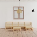 vidaXL 6-tlg. Garten-Lounge-Set Massivholz Kiefer