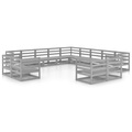 vidaXL 13-tlg. Garten-Lounge-Set Kiefer Massivholz