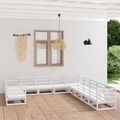 vidaXL 11-tlg. Garten-Lounge-Set Kiefer Massivholz