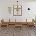 vidaXL 8-tlg. Garten-Lounge-Set Massivholz Kiefer