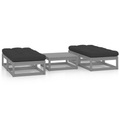 vidaXL 5-tlg. Garten-Lounge-Set mit Kissen Kiefer Massivholz