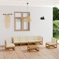 vidaXL 7-tlg. Garten-Lounge-Set mit Kissen Kiefer Massivholz