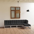 vidaXL 5-tlg. Garten-Lounge-Set mit Kissen Kiefer Massivholz