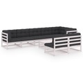 vidaXL 9-tlg. Garten-Lounge-Set mit Kissen Kiefer Massivholz
