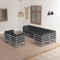 vidaXL 7-tlg. Garten-Lounge-Set mit Kissen Kiefer Massivholz