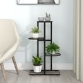 vidaXL, vidaXL Blumenständer 4-Etagen 43x22x76 cm Schwarz Metall