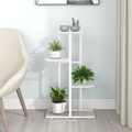 vidaXL, vidaXL Blumenständer 4-Etagen 43x22x76 cm Weiß Metall