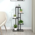 vidaXL, vidaXL Blumenständer 5-Etagen 43x22x98 cm Schwarz Metall
