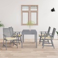 vidaXL Garten-Essstühle mit Kissen 4 Stk. Massivholz Akazie