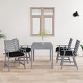 vidaXL Garten-Essstühle mit Kissen 4 Stk. Massivholz Akazie