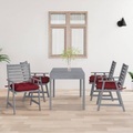 vidaXL Garten-Essstühle mit Kissen 4 Stk. Massivholz Akazie