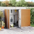 vidaXL Geräteschuppen Braun 225x89x161 cm Verzinkter Stahl