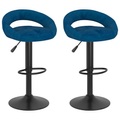 vidaXL Barhocker 2 Stk. Blau Samt