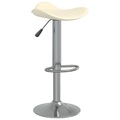 vidaXL Barhocker Creme Verchromter Stahl und Kunstleder