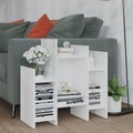 vidaXL Regalschrank Hochglanz-Weiß 60x26x60 cm Spanplatte
