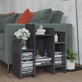 vidaXL Regalschrank Hochglanz-Grau 60x26x60 cm Spanplatte