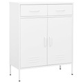 vidaXL Lagerschrank Weiß 80x35x101,5 cm Stahl