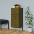 vidaXL, vidaXL Lagerschrank Olivgrün 42,5x35x101,5 cm Stahl