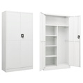 vidaXL Schließfachschrank Weiß 90x40x180 cm Stahl