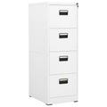 vidaXL Aktenschrank Weiß 46x62x133 cm Stahl
