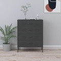 vidaXL, vidaXL Kommode Anthrazit 80x35x101,5 cm Stahl