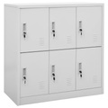 vidaXL, vidaXL Schließfachschrank Hellgrau 90x45x92,5 cm Stahl
