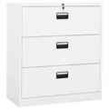 vidaXL Aktenschrank Weiß 90x46x103 cm Stahl