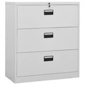 vidaXL Aktenschrank Hellgrau 90x46x103 cm Stahl
