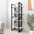 vidaXL Bücherregal 4 Fächer Weiß 60x30x140 cm Holzwerkstoff