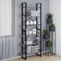 vidaXL Hochschrank Betongrau 100x30x210 cm Holzwerkstoff