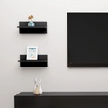 vidaXL Wandregale 2 Stk. Schwarz 40x11,5x18 cm Spanplatte