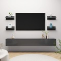 vidaXL Wandregale 4 Stk. Grau 40x11,5x18 cm Spanplatte