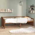vidaXL Tagesbett 3-Sitzer Honigbraun Massivholz Kiefer 90x200 cm
