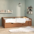 vidaXL, vidaXL Tagesbett 3-Sitzer Schubladen Honigbraun Kiefernholz 90x200 cm