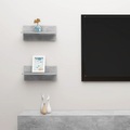 vidaXL Wandregale 2 Stk. Betongrau 40x11,5x18 cm Spanplatte