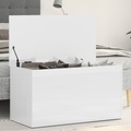 vidaXL, vidaXL Aufbewahrungstruhe Hochglanz-Weiß 84x42x46 cm Spanplatte